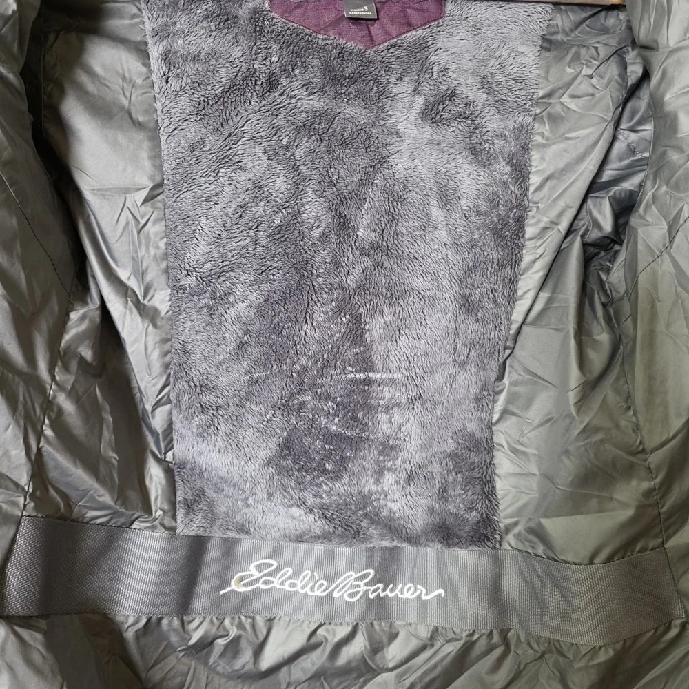 Eddie Bauer Women's Small Sun Valley Down Parka‎ Purple Puffer Coat *No Hood*